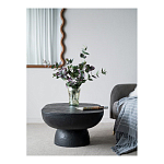 Столик кофейный черного цвета с овальной столешницей и круглым основанием Black Dalmen Table варинант исполнения - 10 | Loft Concept в Нижнем Новгороде