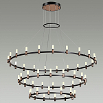 Люстра подвесная с тремя круглыми ярусами и цилиндрическими плафонами Arnaut Light варинант исполнения - 3 | Loft Concept в Нижнем Новгороде