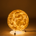 Настольная лампа из перламутра на металлическом каркасе Indonesian Egg варинант исполнения - 4 | Loft Concept в Нижнем Новгороде