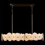 Люстра подвесная линейная с текстурированными мраморными элементами Marble square варинант исполнения - 2 | Loft Concept в Нижнем Новгороде