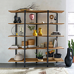 Стеллаж из массива дуба и стали Robson Rack Industrisal Metal Rust варинант исполнения - 4 | Loft Concept в Нижнем Новгороде