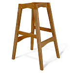 Барный стул со спинкой и подлокотниками на 4-х деревянных ножках Серый Велюр Ava Charm варинант исполнения - 4 | Loft Concept в Нижнем Новгороде