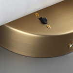 Бра с цилиндрическим плафоном из белого алебастра на круглом основании Латунь Cryptocrystalline Stone варинант исполнения - 3 | Loft Concept в Нижнем Новгороде