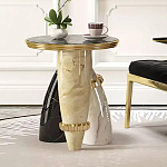 Дизайнерский журнальный стол круглый на 3-х фигурных ножках Cuzadit варинант исполнения - 2 | Loft Concept в Нижнем Новгороде