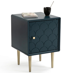 Тумба с одной дверцей Scale Ornament Blue Nightstand