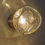 Бра с круглым плафоном из прозрачного стекла с пузырьками воздуха Effervia  варинант исполнения - 11 | Loft Concept в Нижнем Новгороде