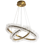 Люстра два кольца с хрустальным декором Rowan Crystal Ring Horizontal Brass Chandelier варинант исполнения - 2 | Loft Concept в Нижнем Новгороде