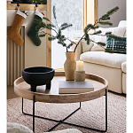 Журнальный стол с круглой деревянной столешницей Urban Style Space варинант исполнения - 5 | Loft Concept в Нижнем Новгороде