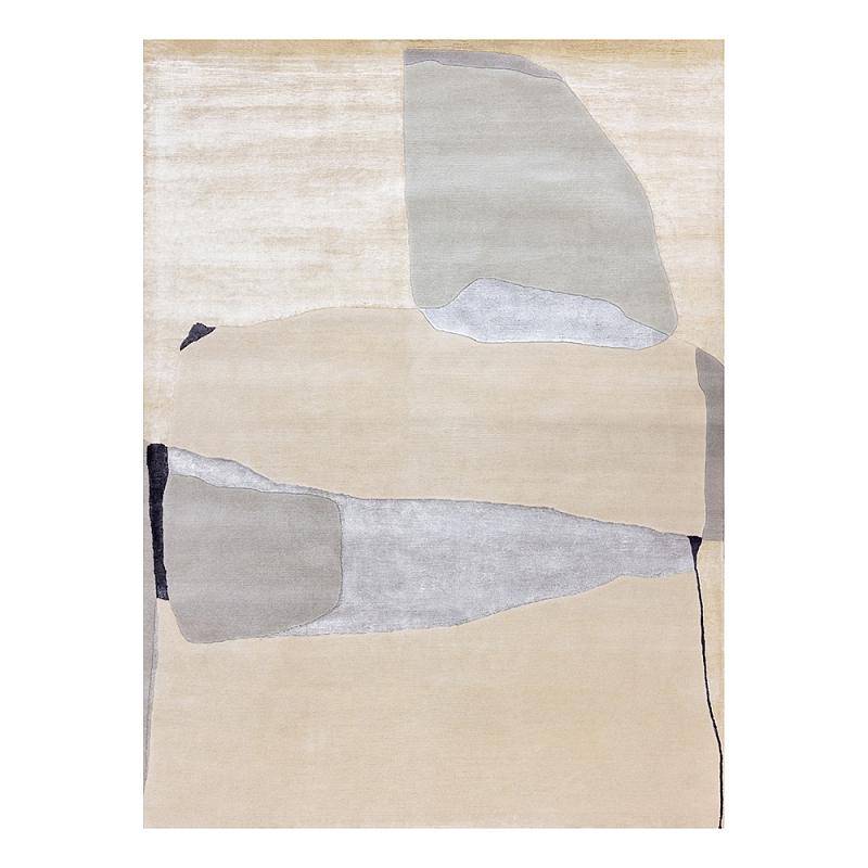 Ковер шелк Manhattan Wool Silk Carpet VI Серый Бежевый в Нижнем Новгороде | Loft Concept 