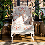 Кресло из массива бука серое с растительным орнаментом Raffael Floral Grey Armchair варинант исполнения - 11 | Loft Concept в Нижнем Новгороде