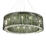 Круглая люстра с хрустальными подвесками Crystal Art Chrome Green Chandelier 12 варинант исполнения - 2 | Loft Concept в Нижнем Новгороде