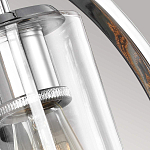 Бра цвета хром с круглой рамой и цилиндрическим прозрачным стеклянным плафоном на прямоугольном основании Feiss варинант исполнения - 5 | Loft Concept в Нижнем Новгороде