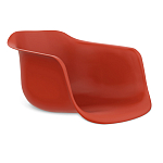 Стул пластиковый красного цвета на колесиках с подъемно-поворотным механизмом Eames Red варинант исполнения - 2 | Loft Concept в Нижнем Новгороде