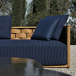 Дизайнерский уличный диван из массива дерева с плетеной спинкой PALINFRASCA Sofa варинант исполнения - 24 | Loft Concept в Нижнем Новгороде