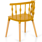 Пластиковый стул на ножках из массива бука Ferret Spiral Mustard варинант исполнения - 6 | Loft Concept в Нижнем Новгороде