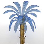 Торшер Glass Decorated Palm Floor Lamp Blue Листья Пальмы  варинант исполнения - 4 | Loft Concept в Нижнем Новгороде