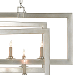 Люстра серебряная из пересекающихся прямоугольных элементов Intersecting Rectangles варинант исполнения - 1 | Loft Concept в Нижнем Новгороде