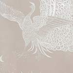 Обои ручная роспись в стиле Арт-деко Whistler Peacocks Special Colourway on Almost Mauve dyed silk варинант исполнения - 2 | Loft Concept в Нижнем Новгороде
