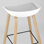 Барный стул на ножках из натурального дерева Boras White варинант исполнения - 6 | Loft Concept в Нижнем Новгороде