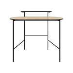 Стол письменный овальной формы с полкой LOUB WORKING TABLE BLACK OAK варинант исполнения - 1 | Loft Concept в Нижнем Новгороде