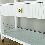 Стеллаж Elsa Dreams White со стеклянными полками и ящиком варинант исполнения - 5 | Loft Concept в Нижнем Новгороде