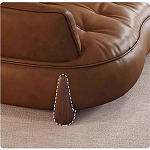 Диван кожаный с каркасом из массива дерева Medieval Furniture варинант исполнения - 3 | Loft Concept в Нижнем Новгороде