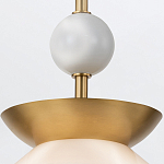 Подвесной светильник латунного цвета с конусовидным белым плафоном Quintiesse варинант исполнения - 4 | Loft Concept в Нижнем Новгороде