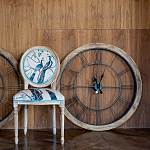 Часы настенные деревянные с римскими цифрами чёрного цвета Clock with History варинант исполнения - 3 | Loft Concept в Нижнем Новгороде