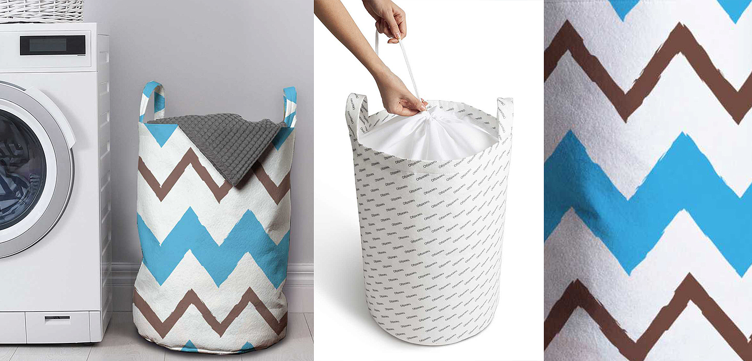 Корзина Blue Zigzag Basket Корзина Blue Zigzag Basket - Loft-Concept в Нижнем Новгороде
