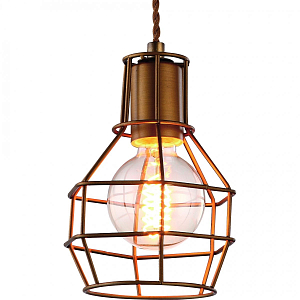 Подвесной светильник Loft Wire Cage Pendant Brown
