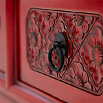 Деревянная ТВ-тумба в китайском стиле с 5-ю выдвижными ящиками Chinese TV Stand Red варинант исполнения - 4 | Loft Concept в Нижнем Новгороде