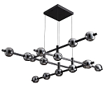 Люстра подвесная черная в сочетании с серыми стеклянными плафонами Embodiment варинант исполнения - 1 | Loft Concept в Нижнем Новгороде