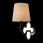 Бра с белым текстильным абажуром и декоративным основанием в виде четырехлистника с зеркальной вставкой Vitorino варинант исполнения - 9 | Loft Concept в Нижнем Новгороде