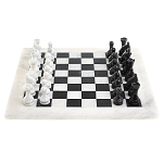 Шахматы классические с белой доской из натурального камня Мрамор Decorative Thematic Chess варинант исполнения - 1 | Loft Concept в Нижнем Новгороде