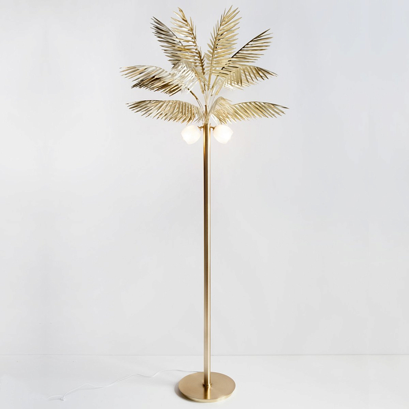 Торшер Palmyra palm tree lamp Золотой Белый в Нижнем Новгороде | Loft Concept 