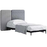 Кровать с большим мягким изголовьем Unity Grey Bed варинант исполнения - 5 | Loft Concept в Нижнем Новгороде