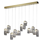 Подвесной светильник линейный с плафонами волнистой формы из фактурного стекла Big Wave варинант исполнения - 3 | Loft Concept в Нижнем Новгороде