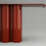 Консоль красная с цилиндрическим основанием Giorgio варинант исполнения - 2 | Loft Concept в Нижнем Новгороде