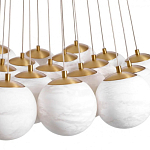 Люстра подвесная круглая с сферическими плафонами из натурального камня Glowing Spheres варинант исполнения - 7 | Loft Concept в Нижнем Новгороде