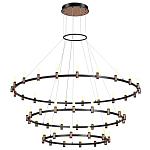 Люстра подвесная с тремя круглыми ярусами и цилиндрическими плафонами Arnaut Light варинант исполнения - 4 | Loft Concept в Нижнем Новгороде