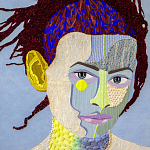 Картина с вышивкой Портрет wall panel People with the yellow ear 2 варинант исполнения - 2 | Loft Concept в Нижнем Новгороде