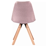 Стул мягкий с высокой спинкой на деревянных ножках Chair Dusty Pink варинант исполнения - 4 | Loft Concept в Нижнем Новгороде