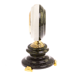 Часы настольные бронзовые из натуральных камней Мрамор и Змеевик Stone Clock варинант исполнения - 6 | Loft Concept в Нижнем Новгороде