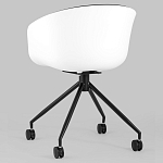 Офисное кресло из пластика с мягким сиденьем Eggshell Black варинант исполнения - 6 | Loft Concept в Нижнем Новгороде