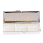 Таблетница карманная прямоугольная с 3-мя отделениями с зеркалом и накладкой из натурального камня Содалит Silver Stone Pillboxes варинант исполнения - 2 | Loft Concept в Нижнем Новгороде