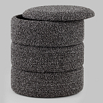 Пуф Three Gray в ткани букле серого цвета варинант исполнения - 2 | Loft Concept в Нижнем Новгороде
