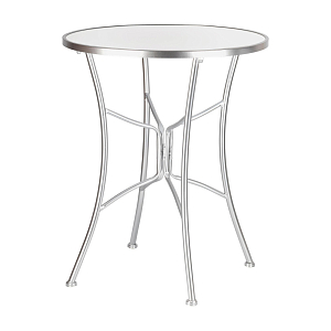 Столик приставной с круглой столешницей на серебристом основании Scenical Table