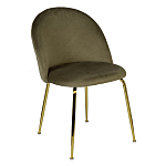 Стул велюровый хаки на золотистых металлических ножках Vendramin Chair варинант исполнения - 2 | Loft Concept в Нижнем Новгороде
