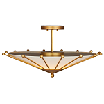 Потолочный светильник в форме конуса с каркасом золотого цвета и тканевым абажуром Inspiration in Light варинант исполнения - 3 | Loft Concept в Нижнем Новгороде