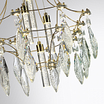 Люстра подвесная из металла с хрустальными подвесками прозрачного цвета Quasar 41 варинант исполнения - 3 | Loft Concept в Нижнем Новгороде